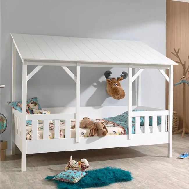 White-Housebed-Frame-with-White-Roof