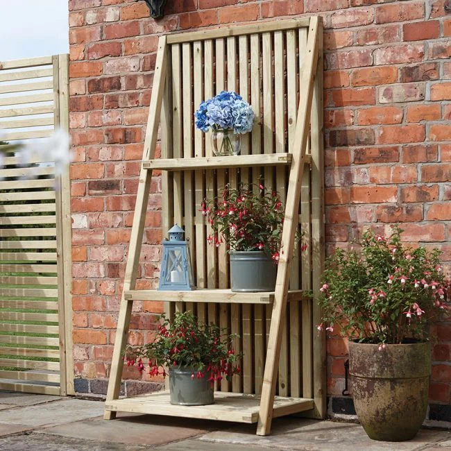 Wooden-Garden-Plant-Stand-in-Natural-Finish