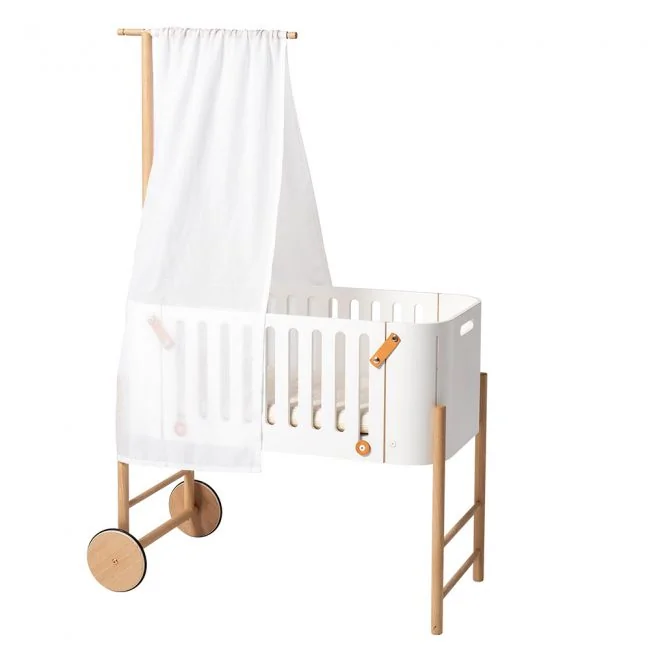 Wood-Co-Sleeper-Cot-with-Canopy-and-Mobile-Holder-from-Oliver-Furniture
