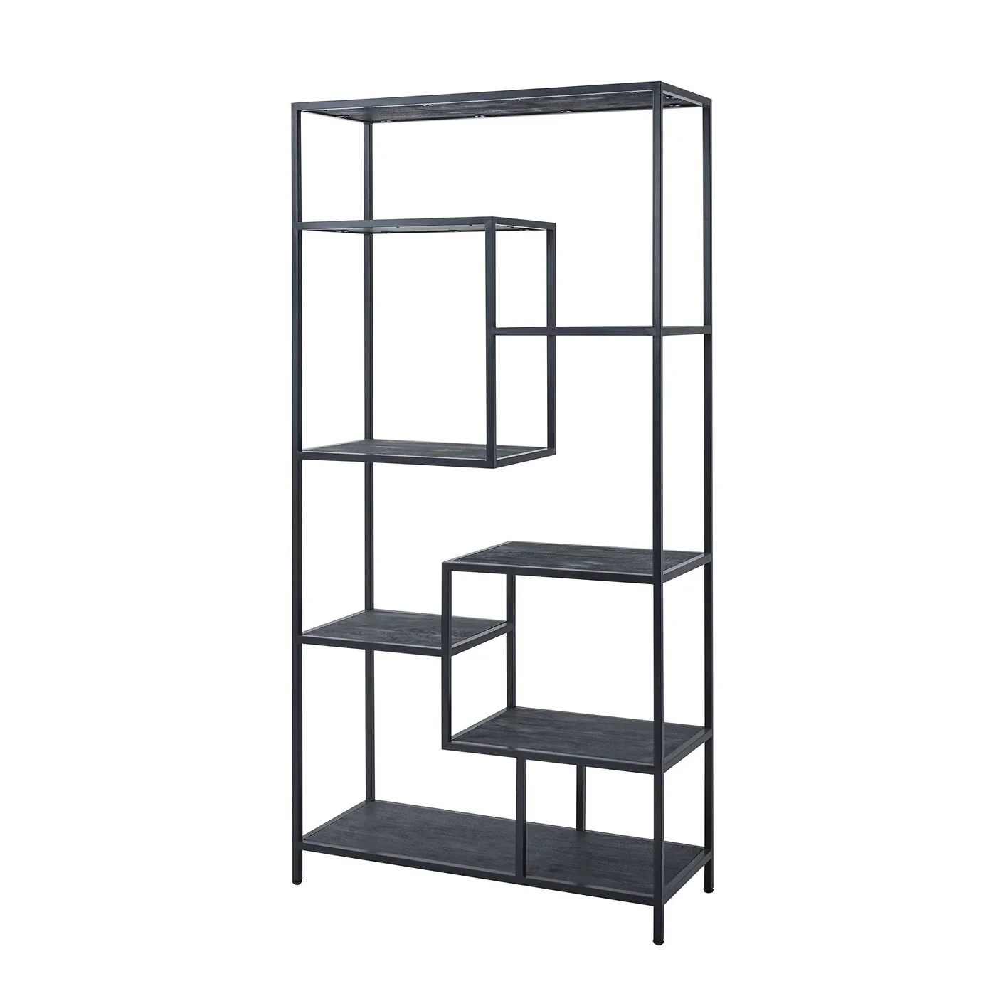 Large Black Multi Shelf Unit image 2