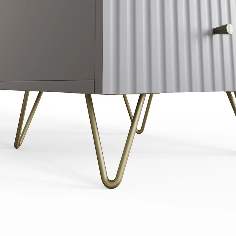 GFW Thalia Ribbed 2 Drawer Bedside Table Pair