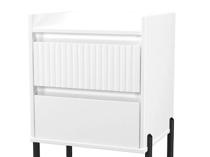 Modern Bedside Table with Textured Drawer Fronts
