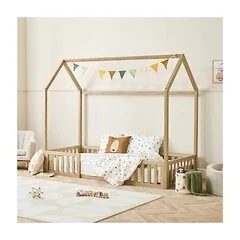Tutti Bambini Grande Casa Montessori Toddler Floor Bed 90 x 200cm - Harvest Oak