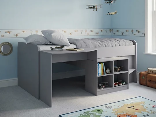 Kidsaw Pilot Single Cabin Bed with Desk & Bookcase