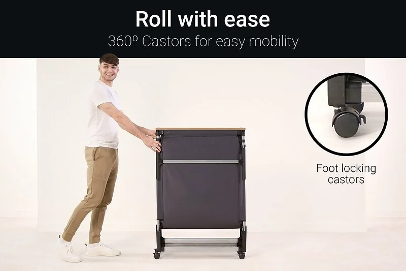 Jay-Be® RE80 Rollaway Folding Bed with e-Fibre Mattress  Single