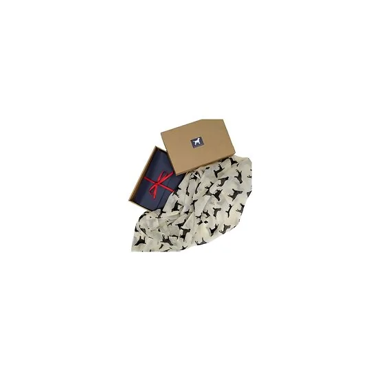 Labrador Cashmere Scarf in Black Print by the Labrador Company