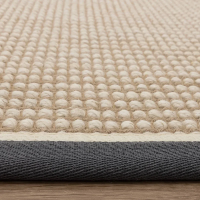 Asiatic London Korra Loop Slate Cream Wool Jute Rug image 9
