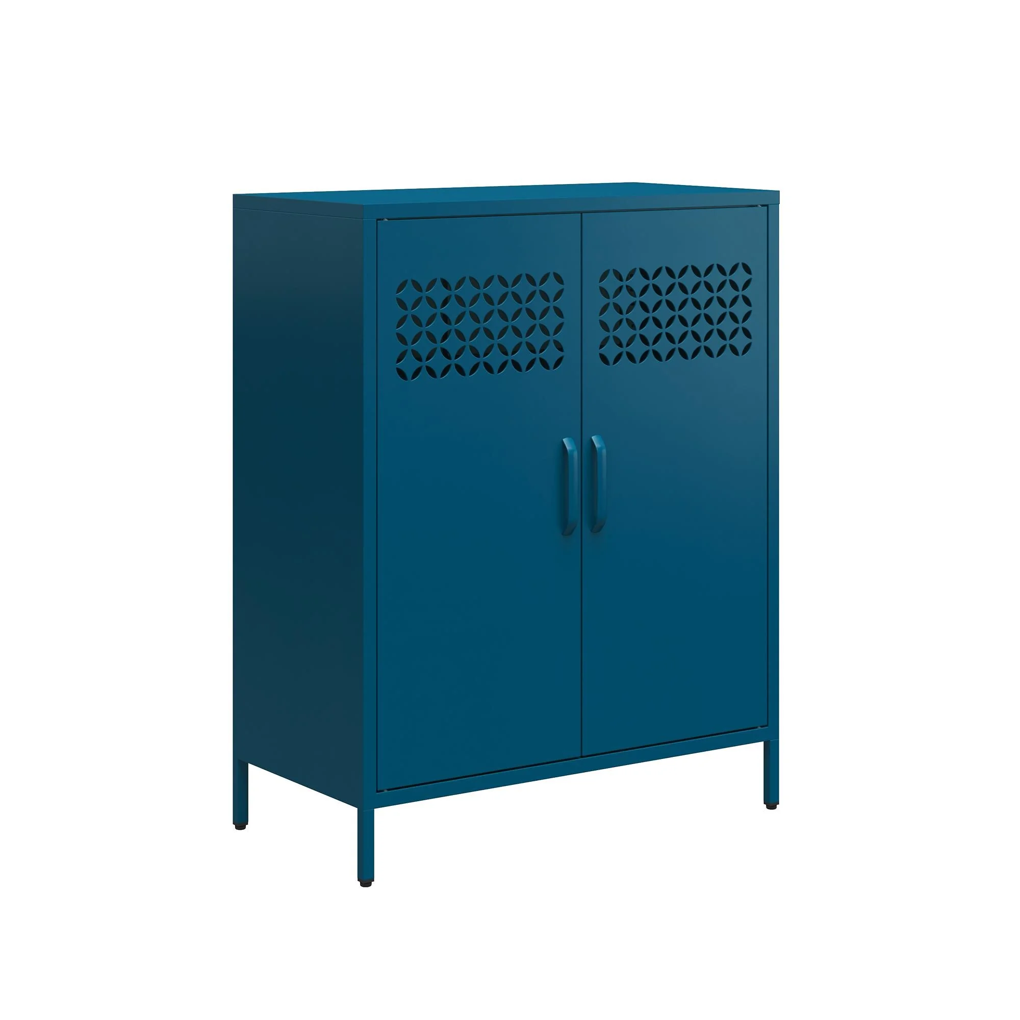 Dorel Annie Cabinet 2D Deep Blue Ocean Metal