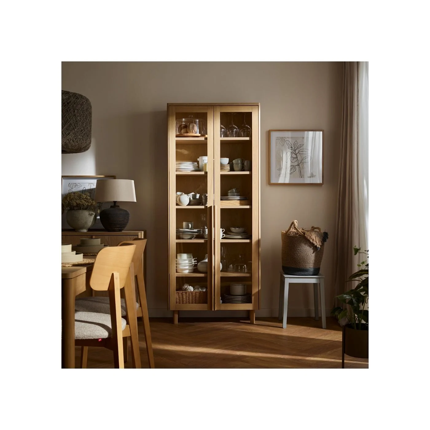 Vox Well Wide Display Cabinet with LED Lighting