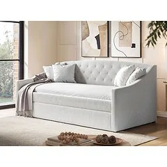 Flair Aurora Cream Boucle Daybed With Trundle