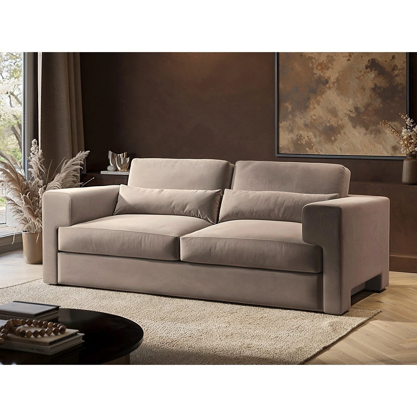 SOLACE+CO Rose 3 Seater Velvet Sofa
