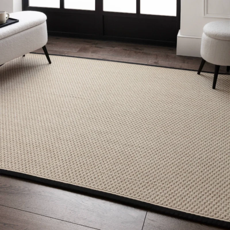 Asiatic London Korra Double Loop Charcoal Cream Rug image 2