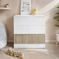 Flair Luca 3 Drawer Chest Ribbed