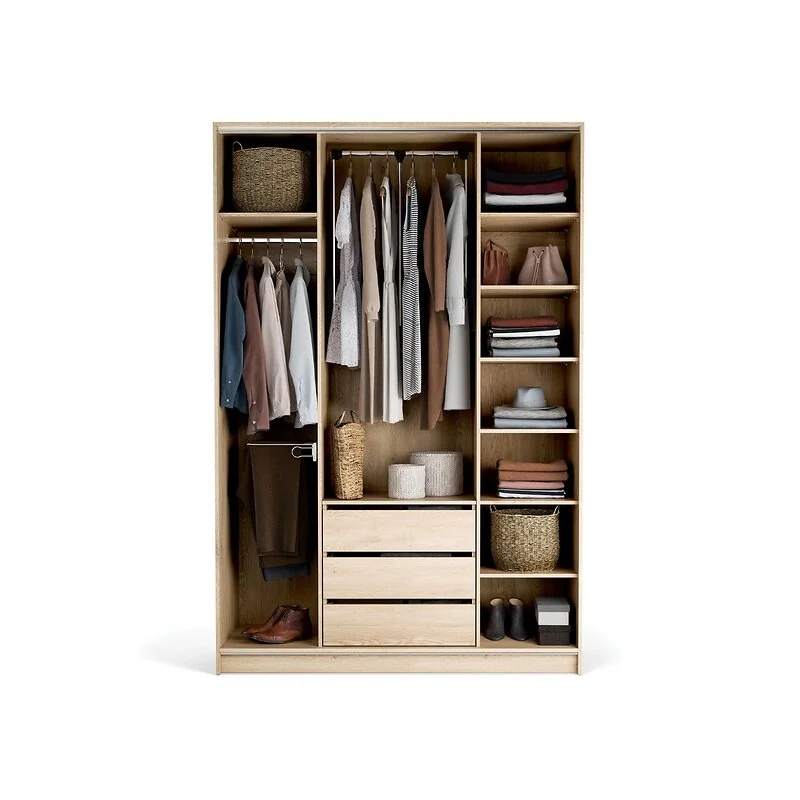 Vox Wardrobe 160x240 Stor interior Maxi handle short rounded oak body oak front sand beige image 3