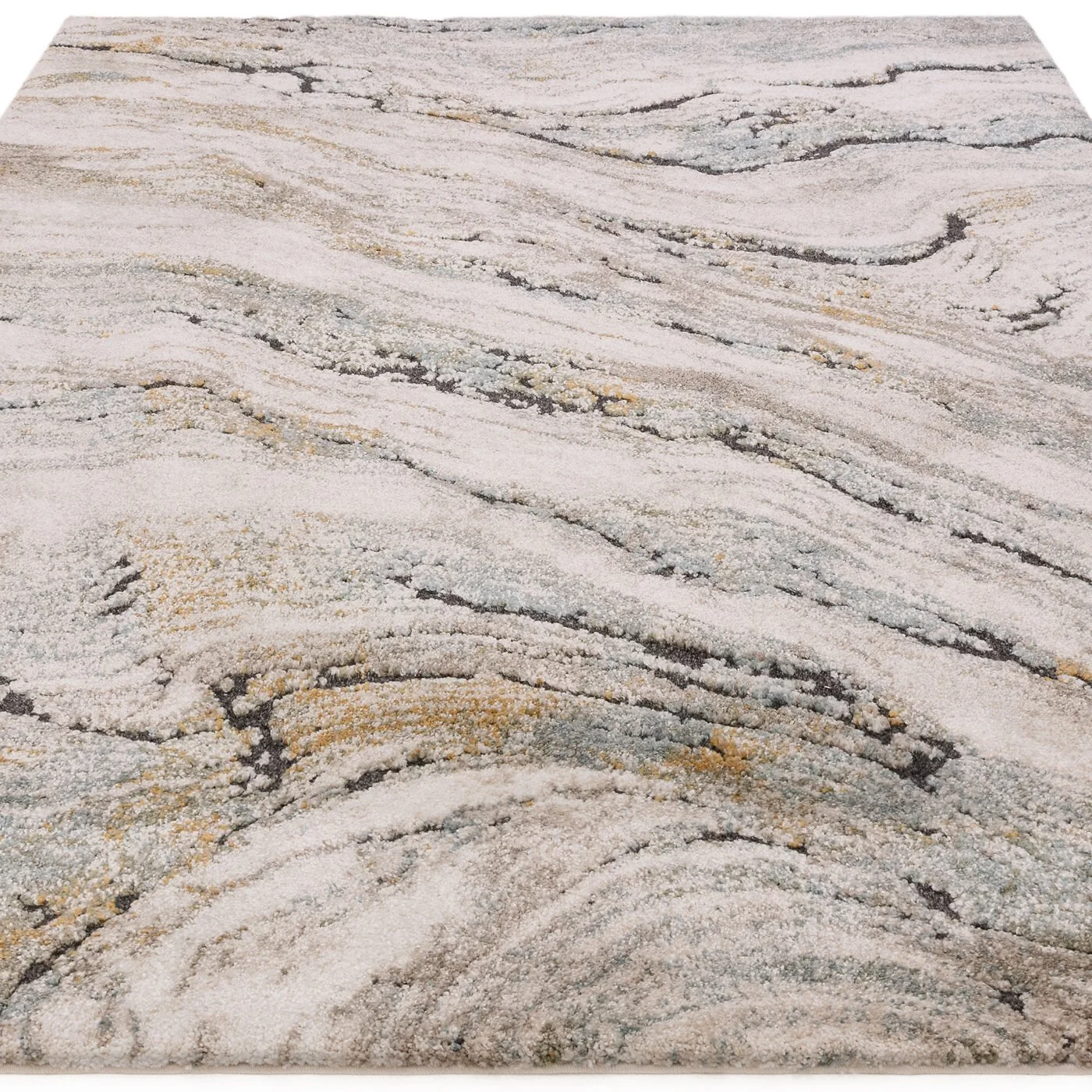 Asiatic London Mirage Wave Blue Marble Textured Rug image 4
