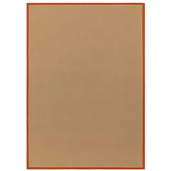 Asiatic London Bordo Boucle Rust Linen Natural Jute Area Rug