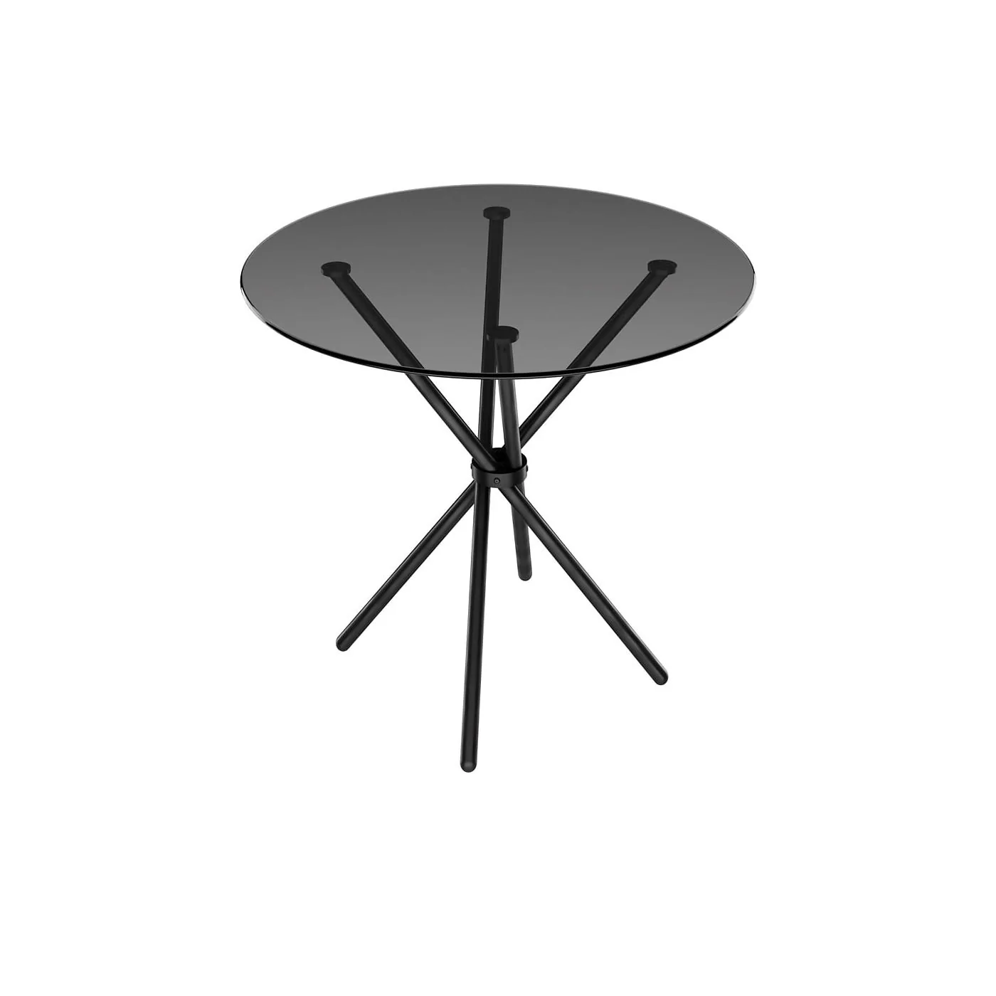LPD Casa Smoked Top / Black Legs Dining Table