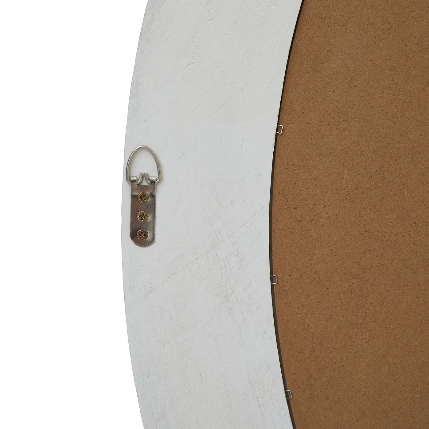 Washed Wood Round Framed Large Mirror image 3