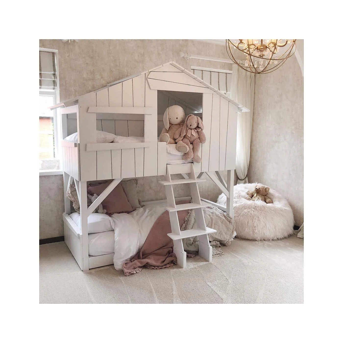 Mathy by Bols Original Wooden Treehouse Bunk Bed available in 3 Sizes and 26 Colours image 4