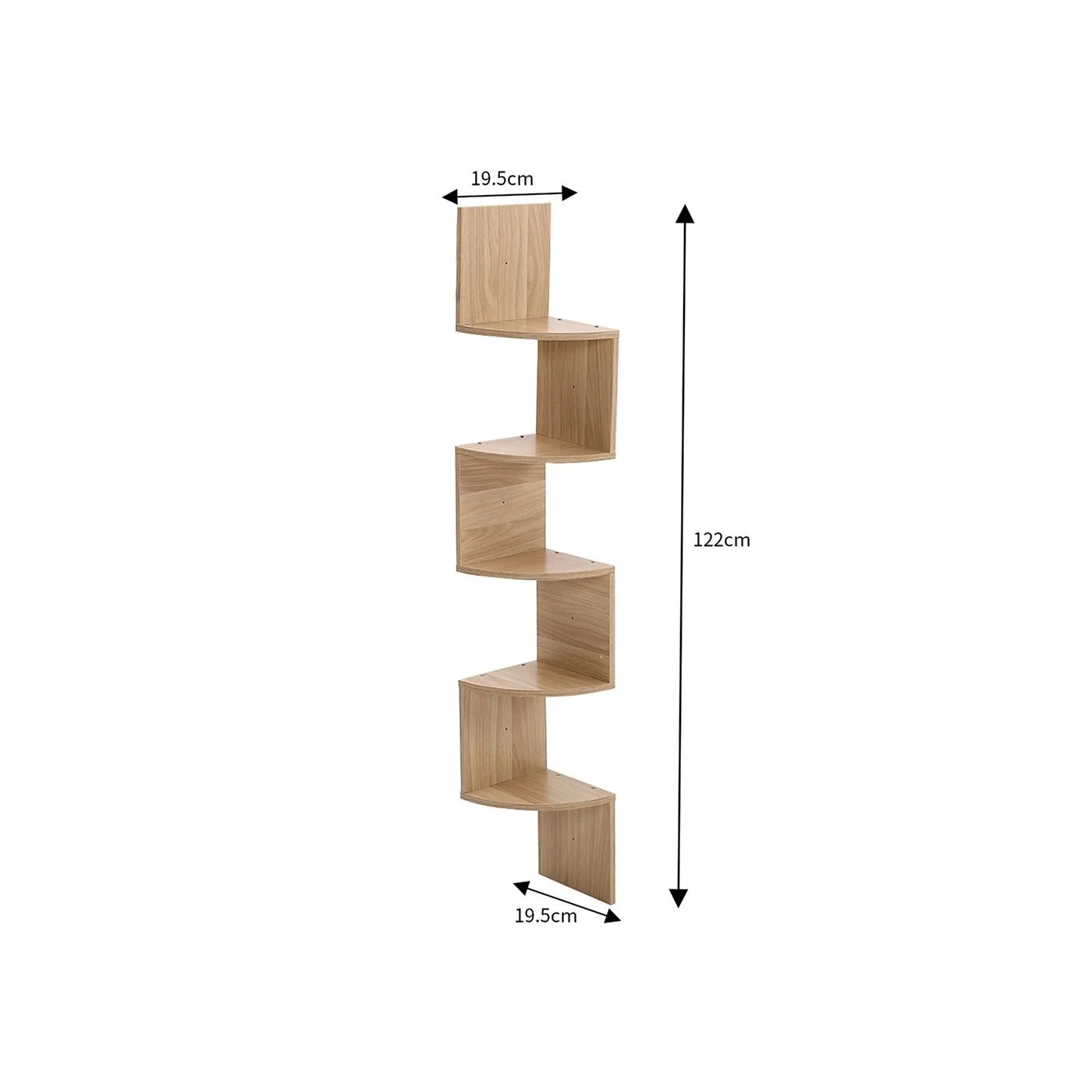 Living & Home Tiered Wooden Floating Corner Shelf image 6