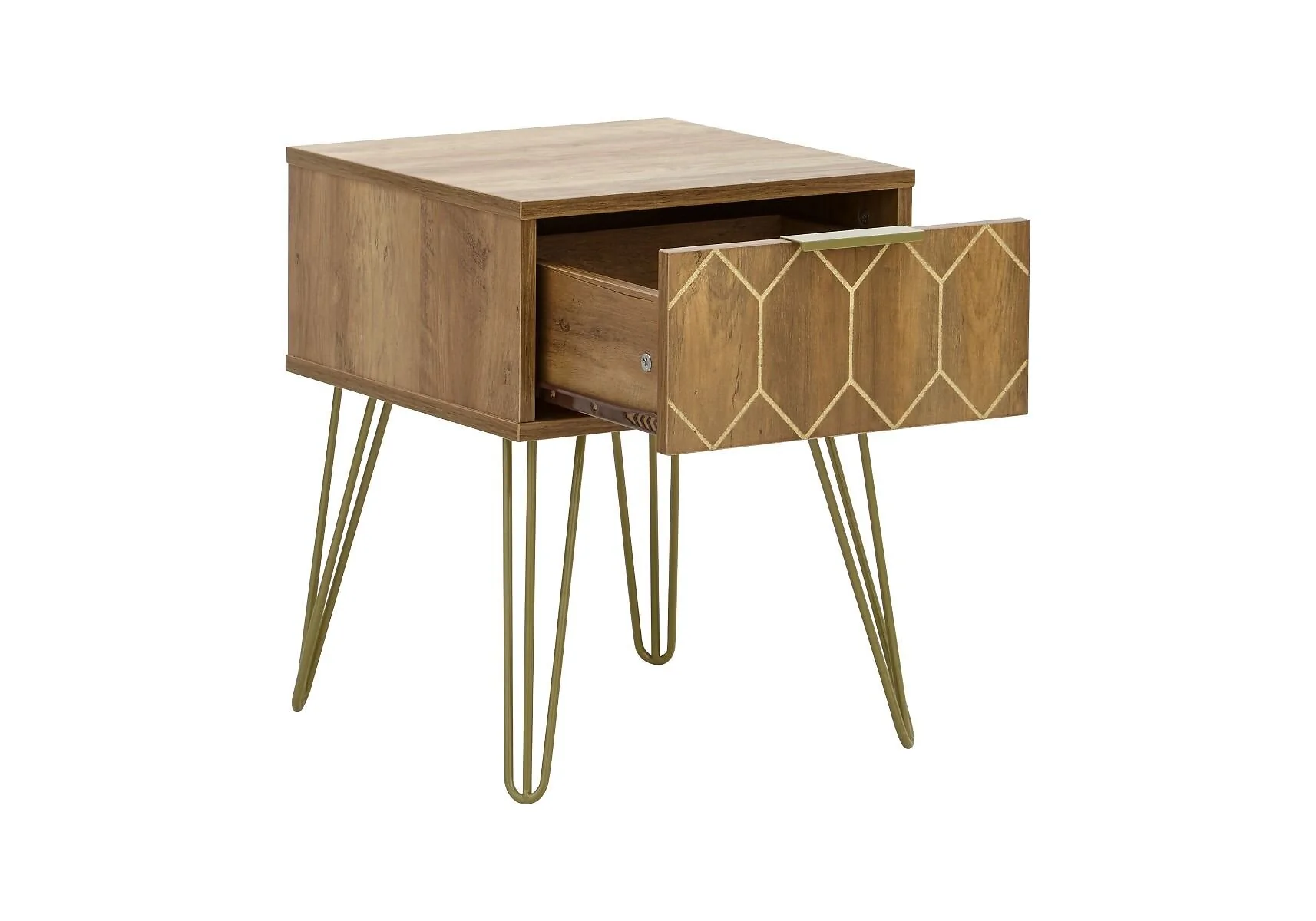 Mid century lamp table with drawer
