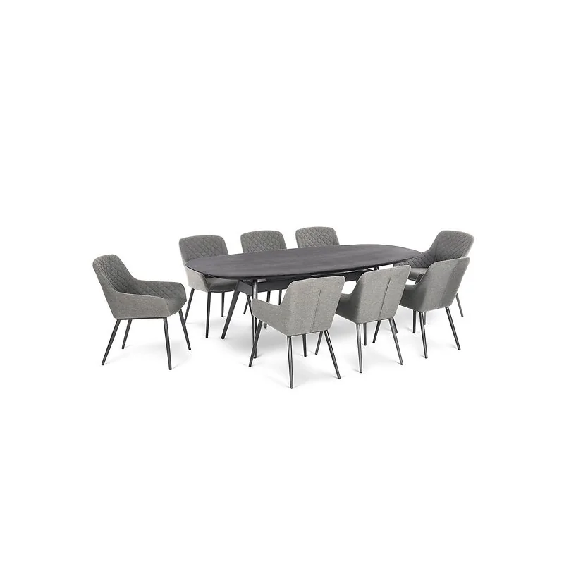Maze Rattan Zest 8 Seat Oval Dining Set with Free Winter Cover image 2