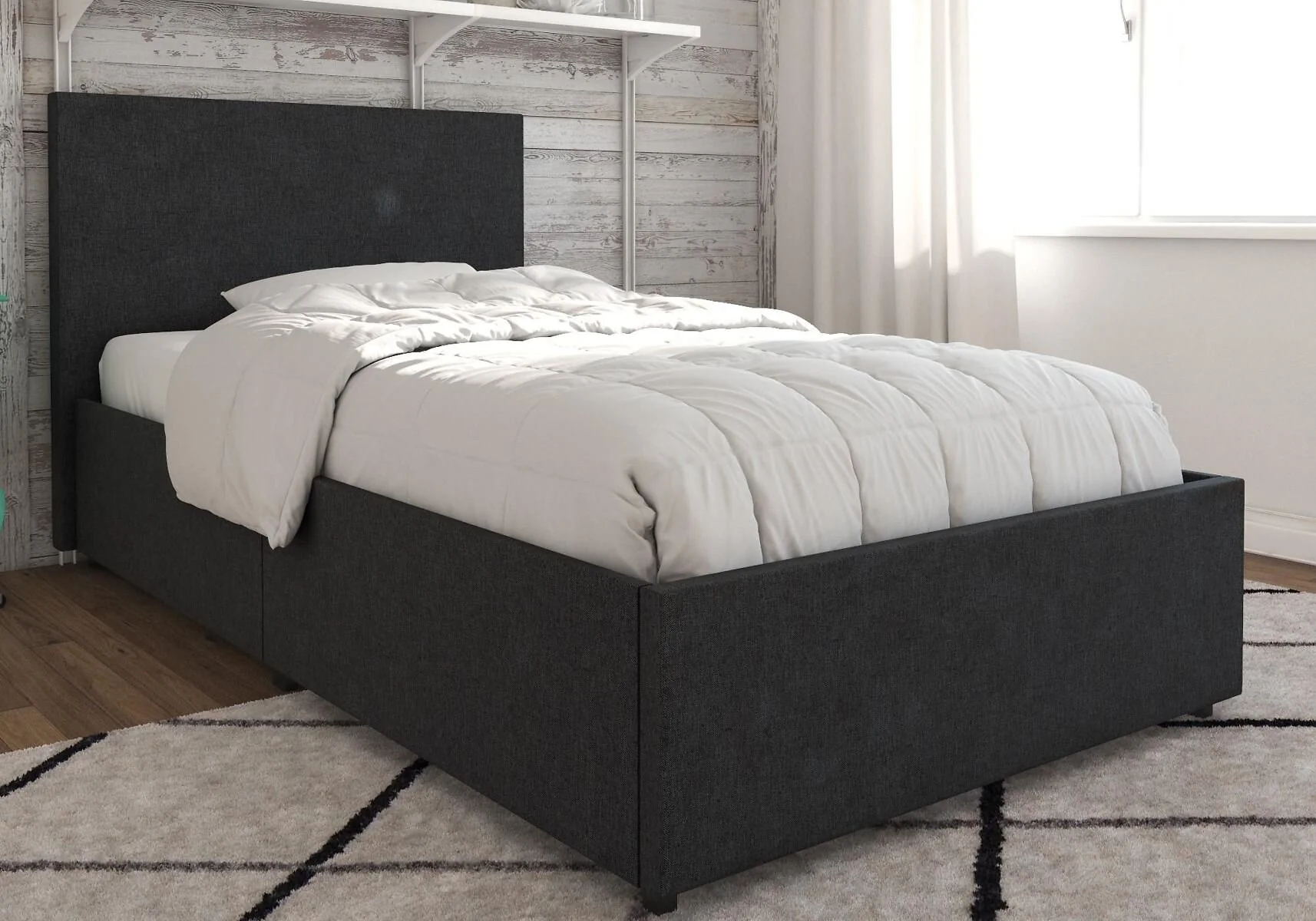 Novogratz Kelly Linen Storage Bed Frame – view 11