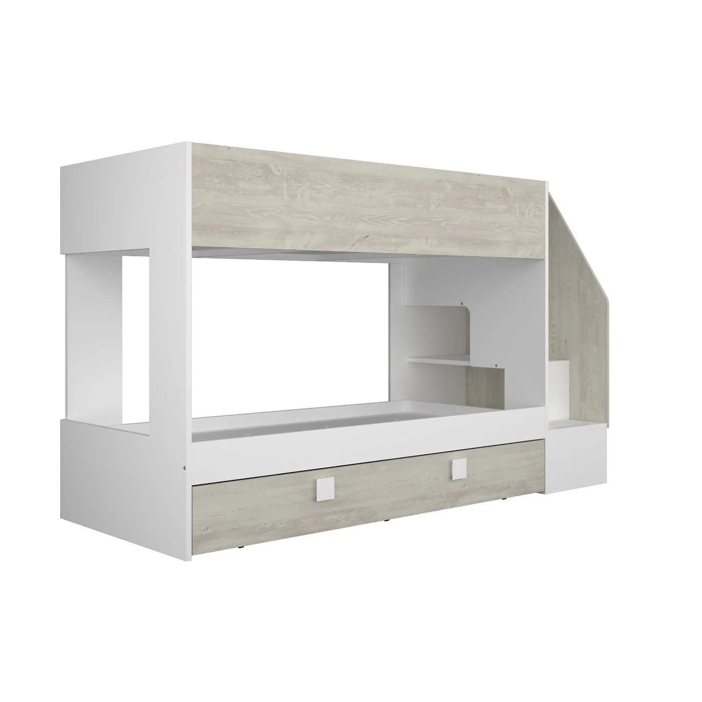 Trasman Easy Single Bunk Bed with Pull-Out Trundle White image 8