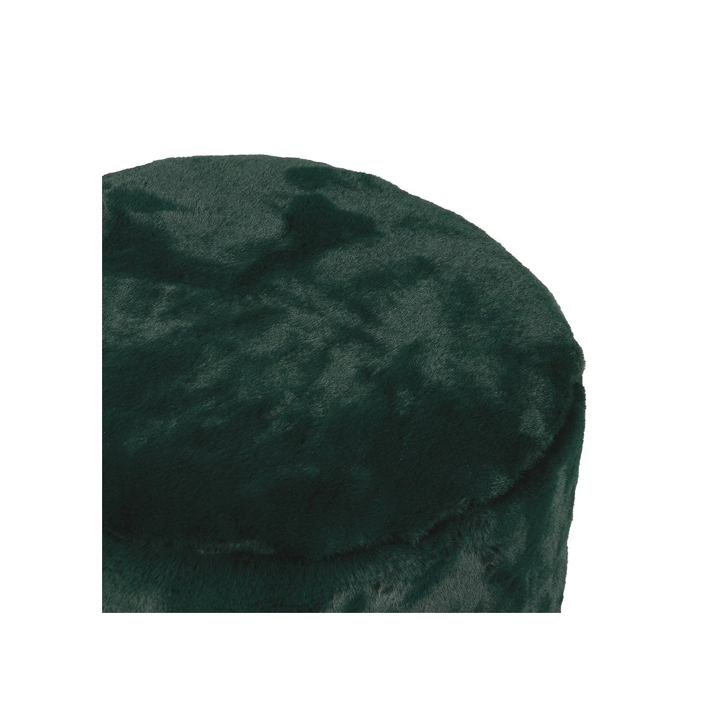 Kids Faux Fur Medium Pouffe in Cream image 3