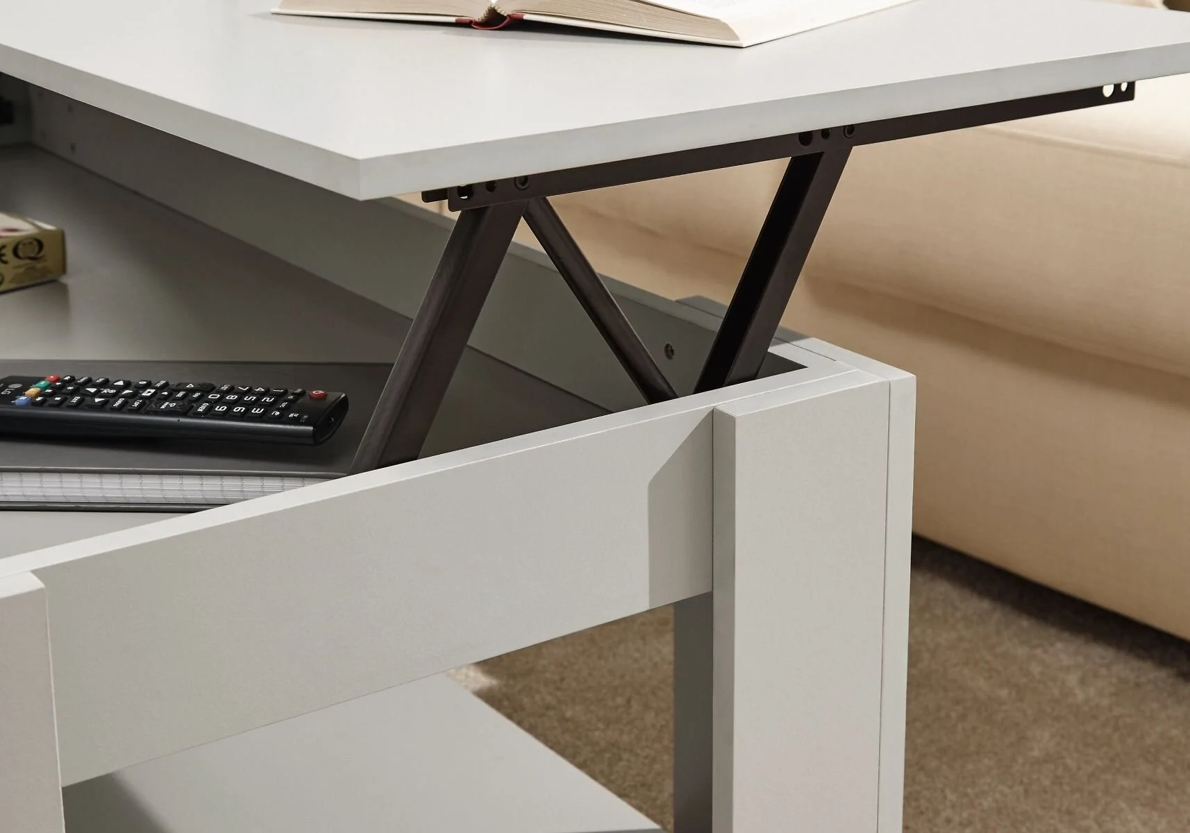 GFW Lift Up Coffee Table with Hidden Storage