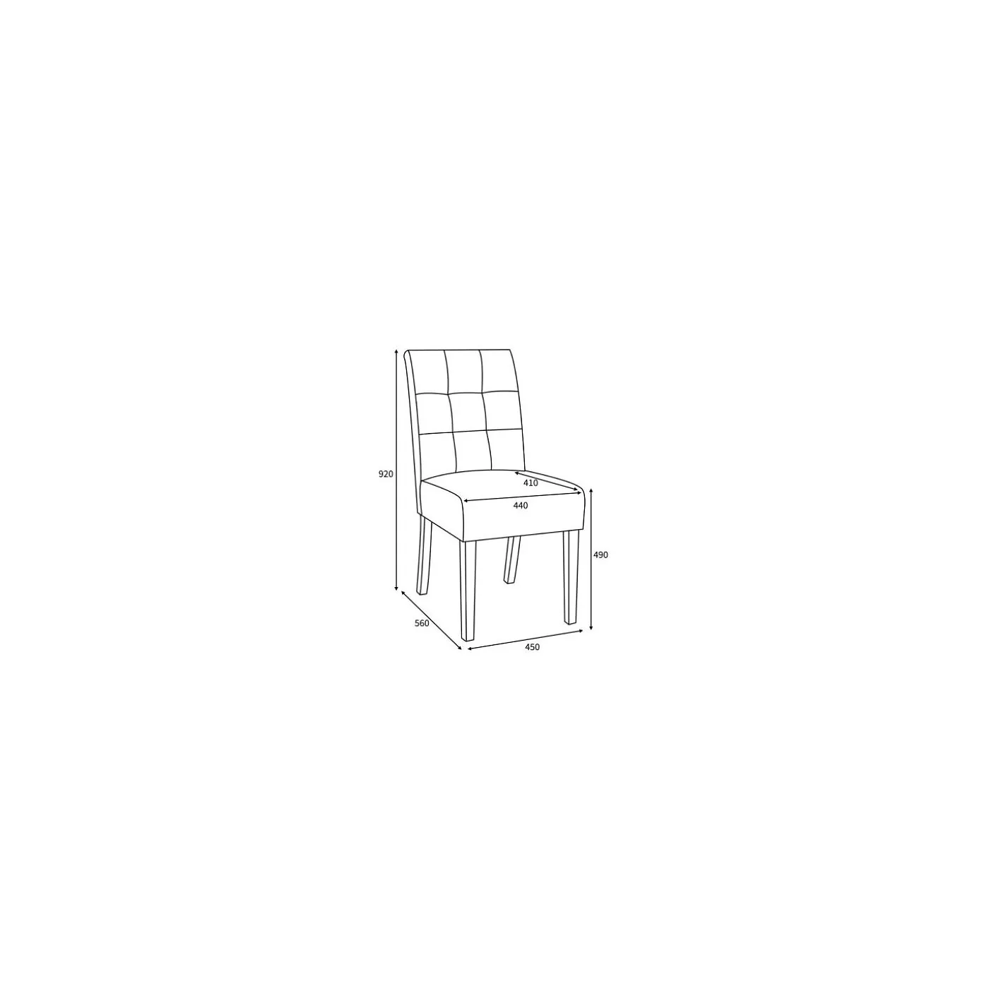 Moseley Waffle Linen Effect Dining Chair (2 Pack) image 7