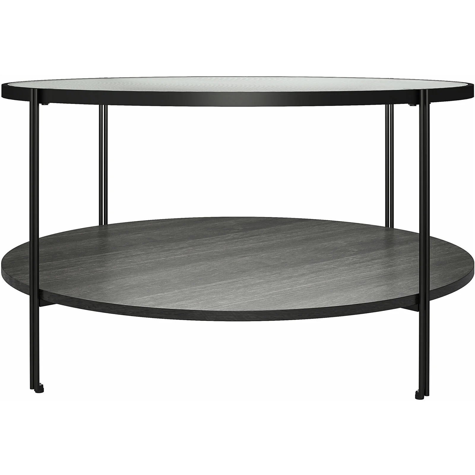 Dorel Wainwright Round Coffee Table Black Oak view 5