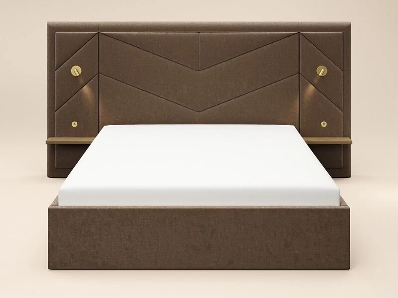 Flair Alice Hotel Ottoman Bed Brown Chenille – view 6