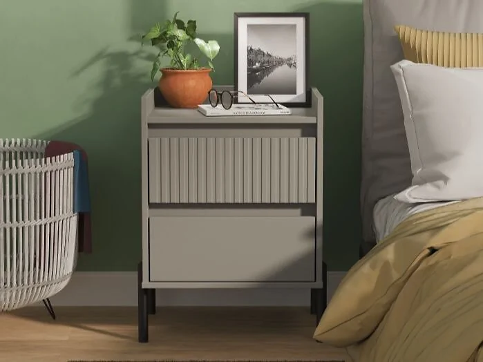 Welcome Furniture Osaka 2 Drawer Bedside Cabinet