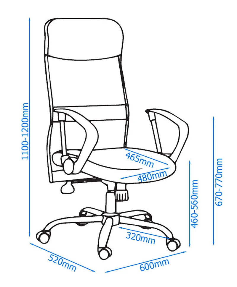 Dorel Orlando Mesh Office Chair view 2