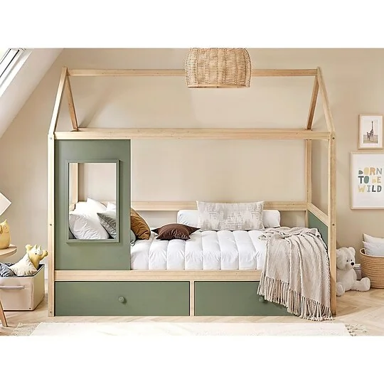 Flair Ted Play House Wooden Bed with Storage