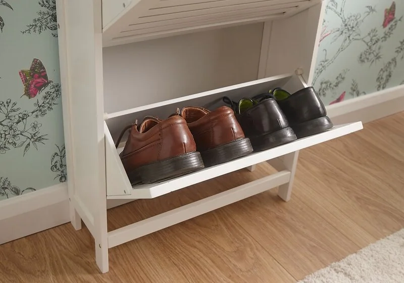 GFW Bergen slim shoe storage cabinet