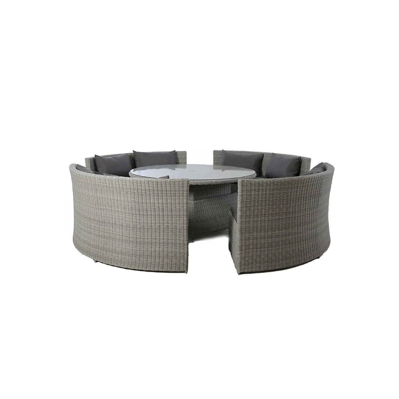 Maze Rattan Ascot Round Sofa Dining Set with Rising Table image 4