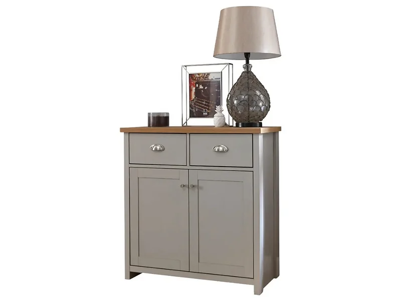 GFW Lancaster compact sideboard with satin silver handles