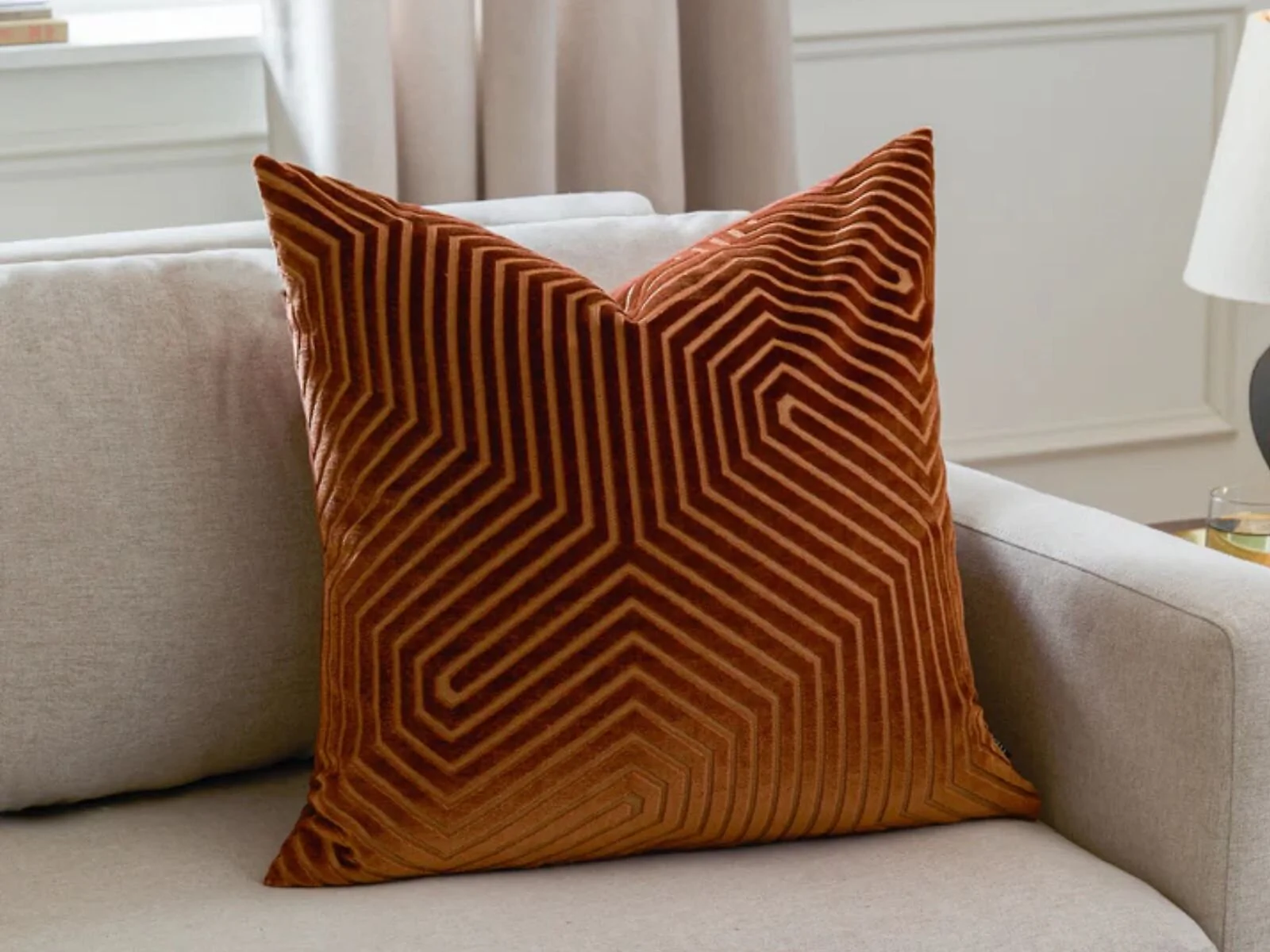 Paoletti Evoke 55 x 55cm Polyester Filled Velvet Cushion – view 3