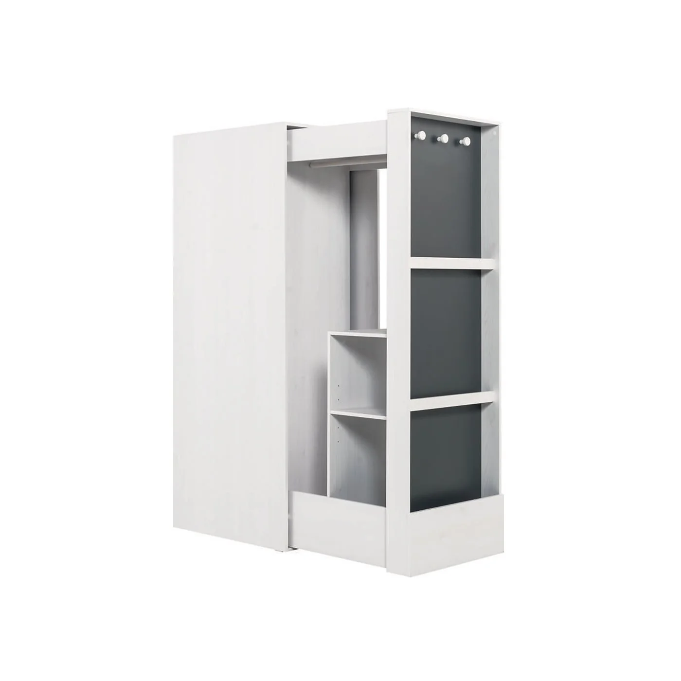 Vox Nest Pull Out Wardrobe in Larch Effect & Graphite image 5