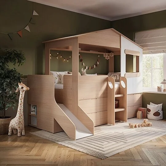 Flair Dreamland House Mid Sleeper with Slide & Storage