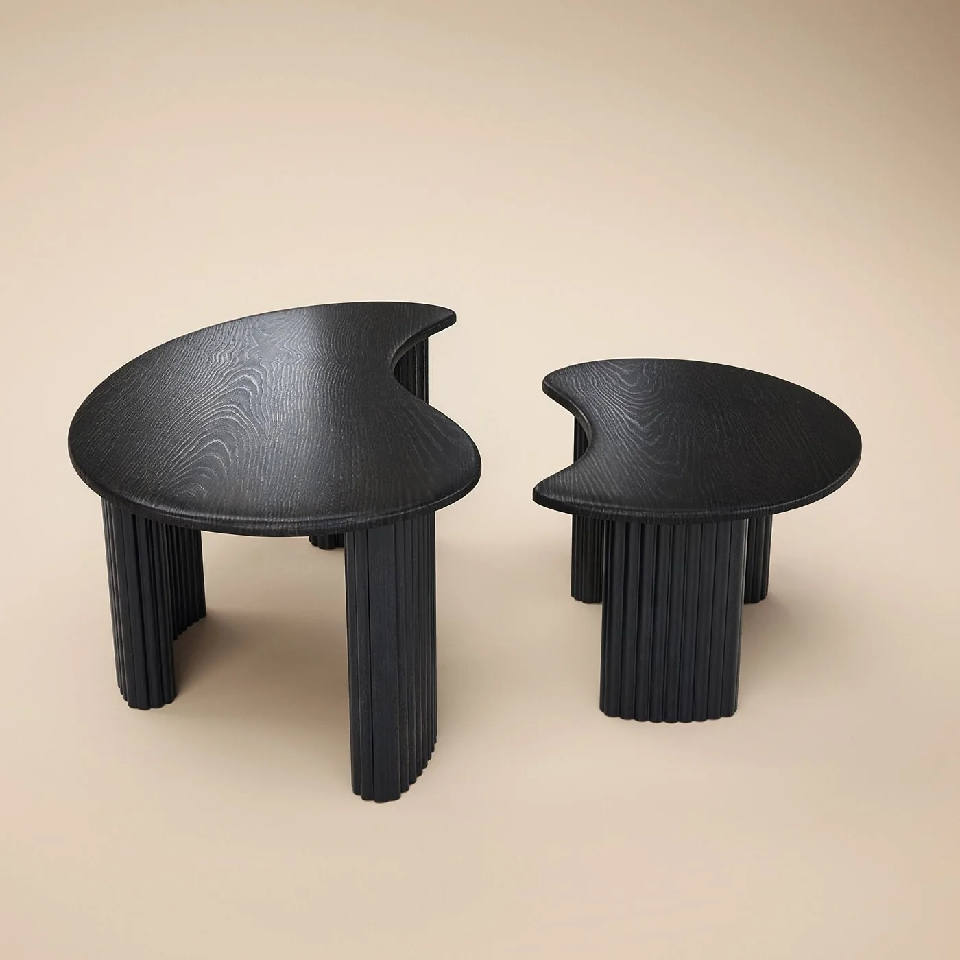 SOLACE+CO Clio Coffee Table Set Black image 2