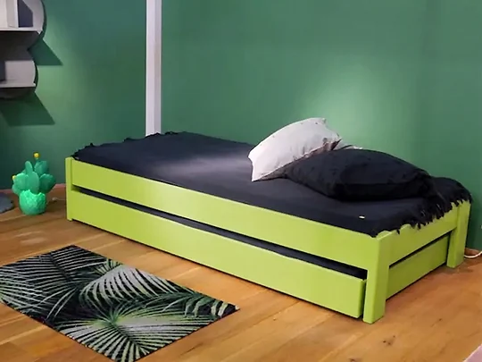 Mathy By Bols Paul Single Bed Frame with Optional Trundle