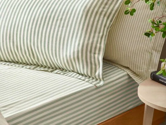 Yard Hebden striped fitted bed sheet in 100% cotton