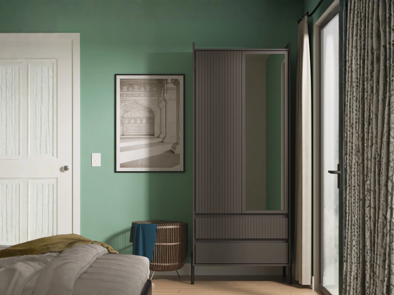 Welcome Furniture Osaka 2 Door Wardrobe with Mirror