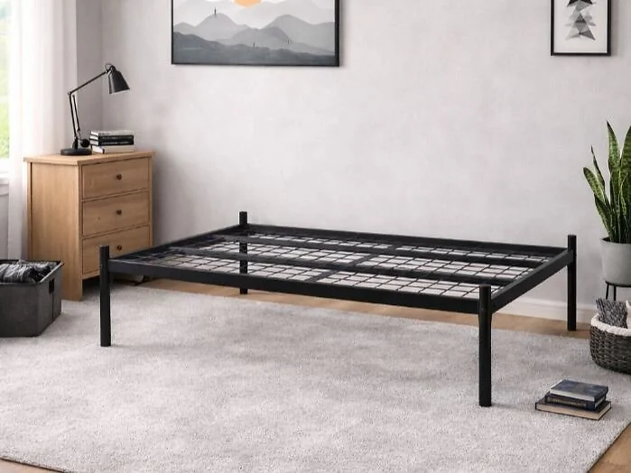 Wholesale Beds Platform Bed Frame Black Metal Mesh Base