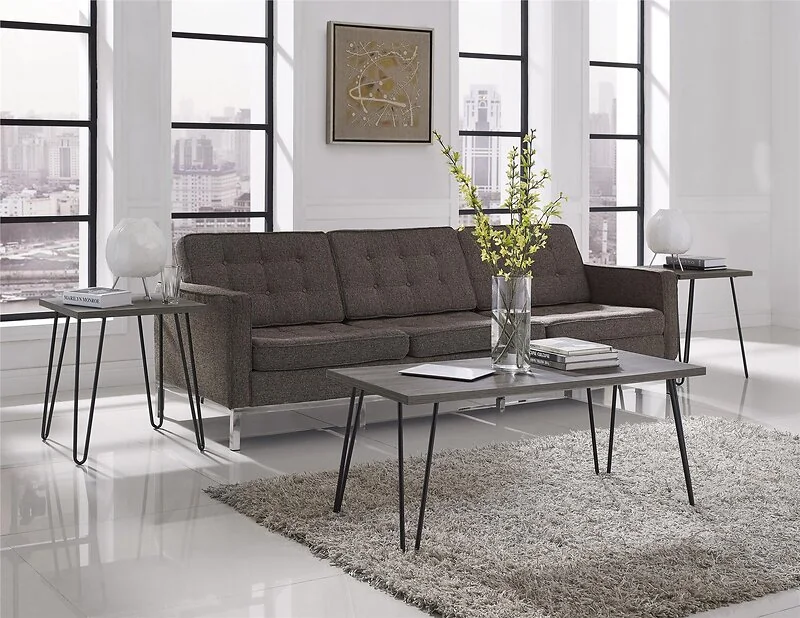 Dorel Owen Retro Coffee Table in Walnut Look