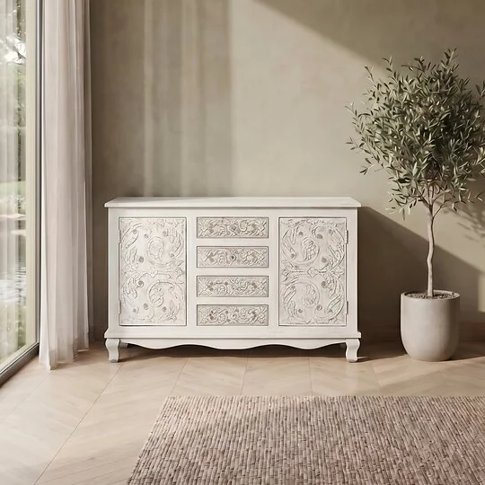 Dorel Rajat Sideboard 2D4DR WhiteGrey