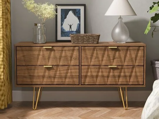 Welcome Furniture Diamond 4 Drawer Wide Storage Cabinet